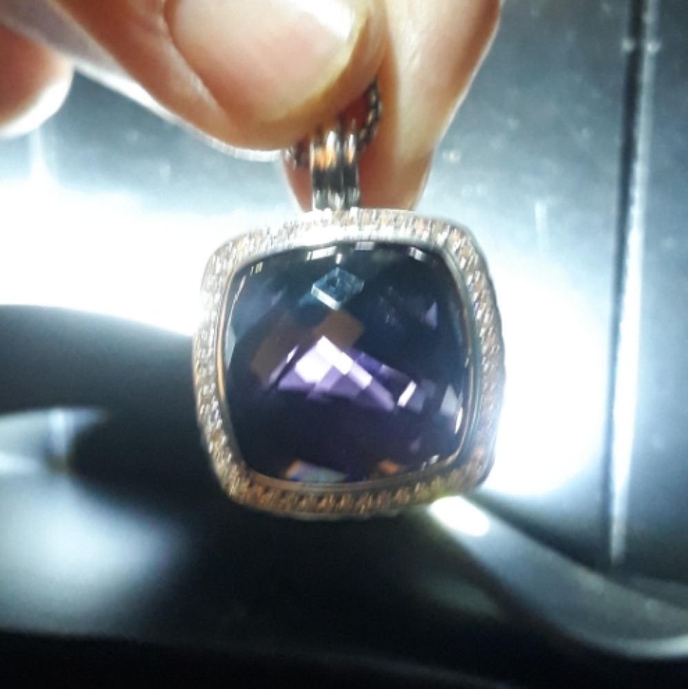 DAVID YURMAN: Albion Amethyst/Diamond Necklace - Picture 7 of 8